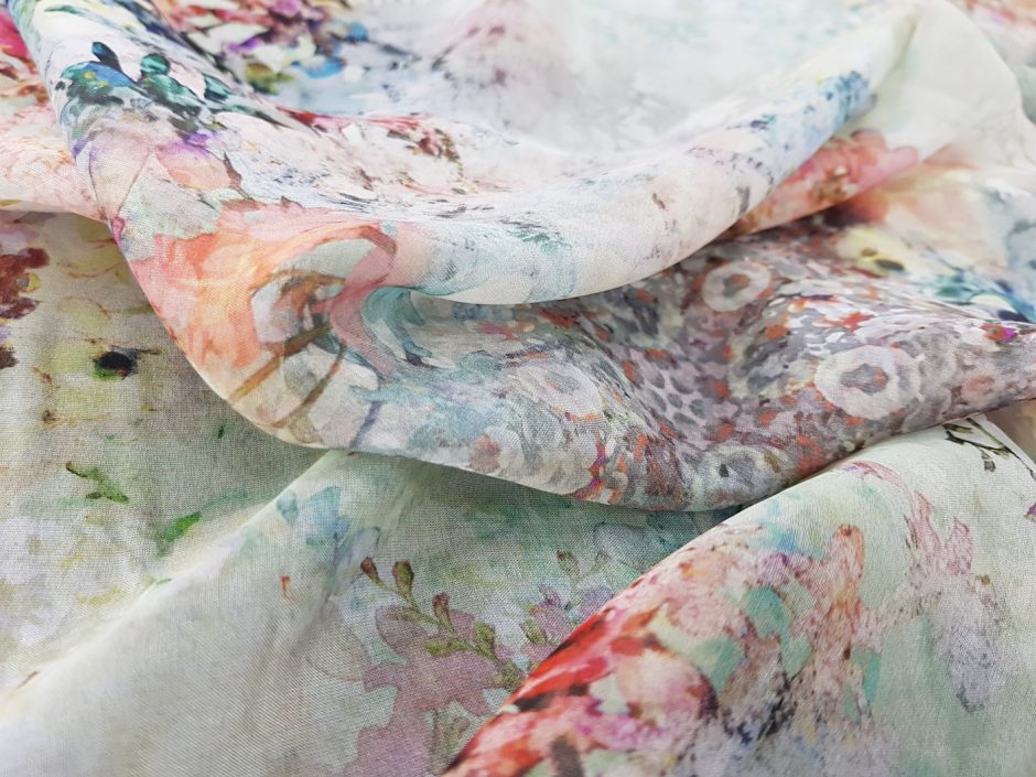 Printed Silk Chiffon Fantasy | DK Fabrics
