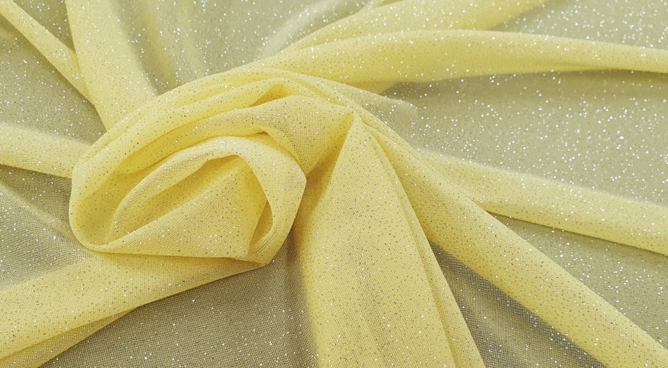 Glitter Knit Chiffon – Canary