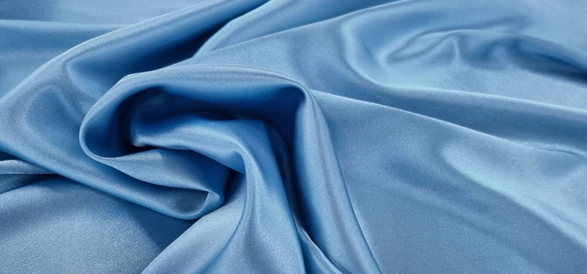 Sky Blue Viscose Modal Satin Fabric